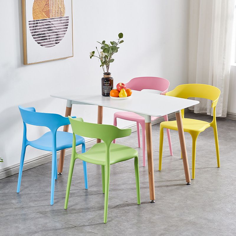 Nordic Style Arm Chair Plastic Stackable Chair for Dining Room Clearhalo 'Dining Chairs' 'Dining Tables & Seating' 'dining_chair' 'furn' 'furn_dining_chair' 'Furniture' 'furniture_dining_chair' 'Kitchen & Dining Furniture' 1200x1200_22e15fa5-0a87-439b-a08d-a426e4d189f9