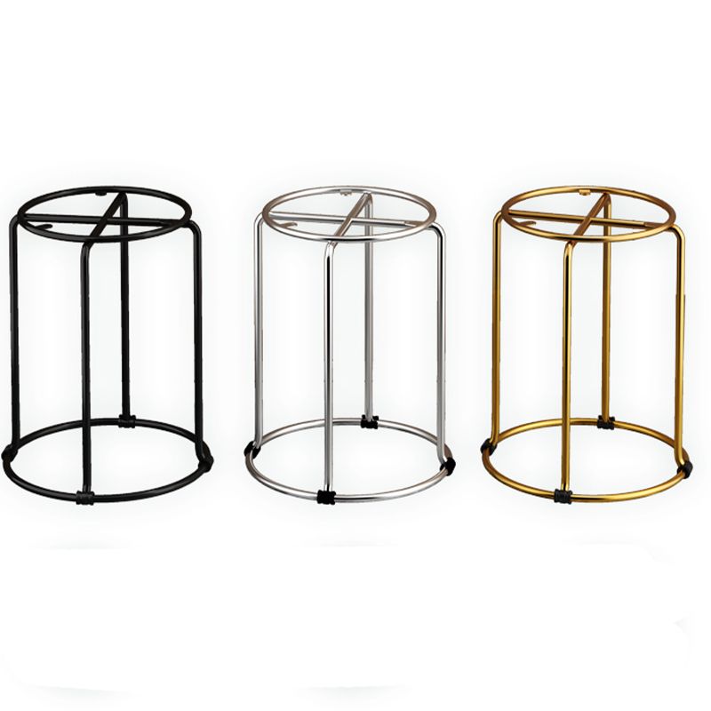 Black Modern Standard Water Resistant Round Standard for Home Decor Clearhalo 'furn' 'furn_ottomans_poufs' 'Furniture' 'Living Room Furniture' 'Ottomans & Poufs' 'ottomans_poufs' 1200x1200_22e211c5-b9d1-45f0-a3d4-f8c479075ef0