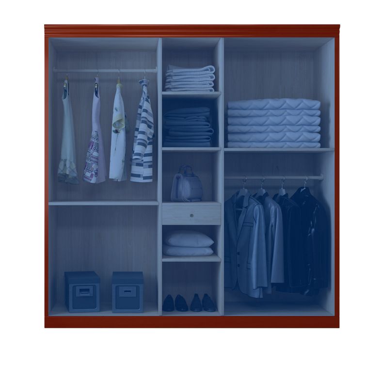 Vaste houten traditionele kast met 1 lade matte afwerking opbergkast