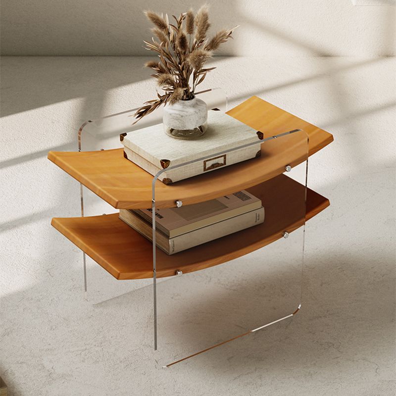 19.29 "hoher Massivholz -Endtisch natürlicher Schlitten Akzent