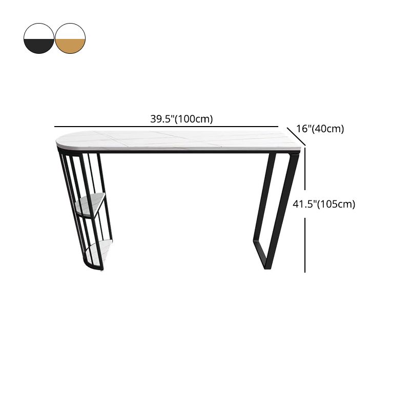 Dining Room Stone Top Counter Table Iron Base 42-inch Height Modern Bar Table Clearhalo 'Bar Furniture' 'Bar Tables' 'bar_tables' 'furn' 'furn_bar_tables' 'Furniture' 'furniture_bar_tables' 'Kitchen & Dining Furniture' 1200x1200_22e35d23-7357-4c8d-b492-b90878ba5298