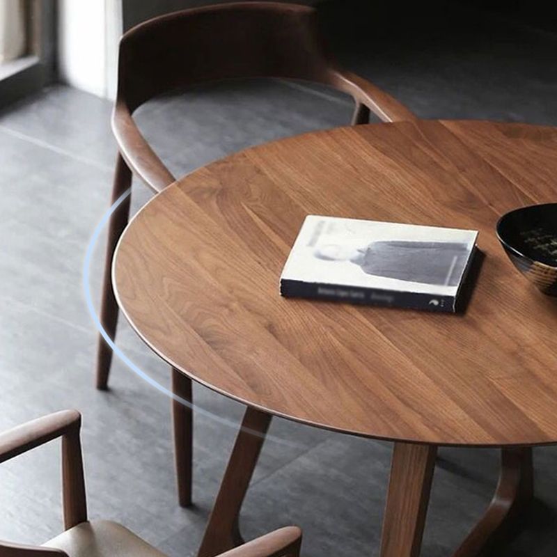 Round Double Pedestal Dining Site Table Contemporary Style Dinette Table Clearhalo ' dining_table' 'Dining Tables & Seating' 'Dining Tables' 'furn' 'furn_dining_table' 'Furniture' 'furniture_dining_table' 'Kitchen & Dining Furniture' 'kitchen&dining_furn' 'kitchen' 'kitchen_dining_table' 1200x1200_22e56041-a8c7-46fd-88bc-92877e69dfcd