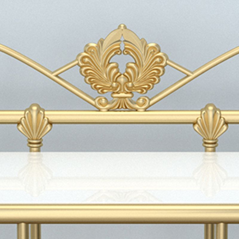 Comodino Glam con 1 ripiano, comodino con contenitori aperti e gambe, alto 21,3 pollici