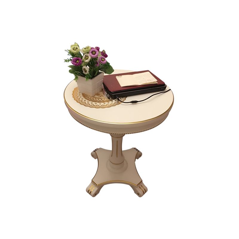 French Country Style Pedestal End Table White / Brown Round Wood Side End Table Clearhalo 'Coffee & Accent Tables' 'End & Side Tables' 'end_side_table' 'end_side_tables' 'furn' 'furn_end_side_tables' 'Furniture' 'furniture_end_side_table' 'Living Room Furniture' 1200x1200_22e5adb2-3269-461b-9743-6e869a4bd645