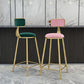 Scandinavian Armless Metal Frame Bar Stool Low Back Upholstered Bar Stool Clearhalo 'Bar Furniture' 'Bar Stools' 'bar_stools' 'furn' 'furn_bar_stools' 'Furniture' 'Kitchen & Dining Furniture' 1200x1200_22e7daf9-5d9c-4598-af94-9a31eeb3c82d