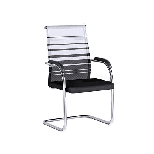 Sedia da ufficio moderna armi fissa sedia ergonomica con schiena traspirante