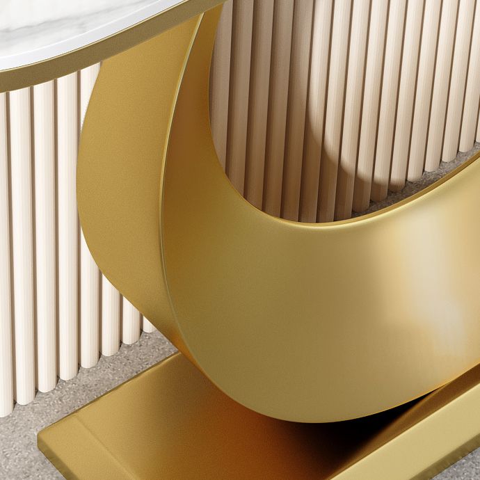 Tabella dell'accento console glam da 31,5 "tavolo da divano console di finitura antica