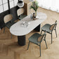 Oval Double Pedestal Dining Site Table Contemporary Style Dinette Table Clearhalo ' dining_table' 'Dining Tables & Seating' 'Dining Tables' 'furn' 'furn_dining_table' 'Furniture' 'furniture_dining_table' 'Kitchen & Dining Furniture' 'kitchen&dining_furn' 'kitchen' 'kitchen_dining_table' 1200x1200_22eae502-ef2b-4125-a700-02e9f48ddbad