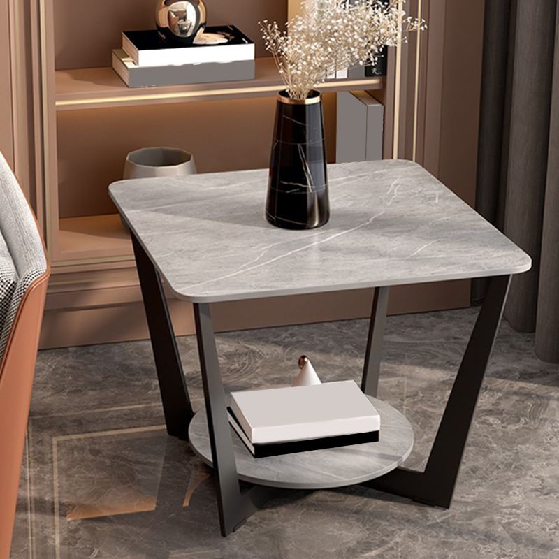 Pegas cruzadas de pizarra mesa de esquina de la esquina de la mesa del sofá cuadrado moderno