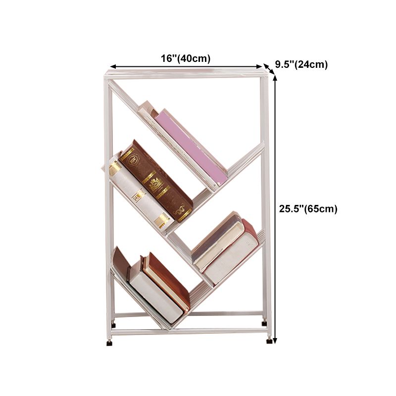 Modern Style Metal Bookcase White Open Bookshelf for Living Room Clearhalo 'Bookcases' 'furn' 'furn_bookcases' 'Furniture' 'Office Furniture' 1200x1200_22ed0bf5-78d8-49ea-9c56-c55d99077ab0