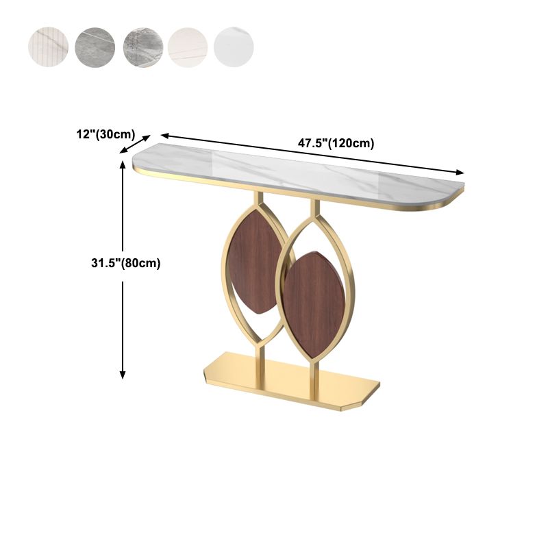 Glam Half Moon Console Sofa Tafel Antieke afwerking Console Accenttabel