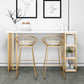 Glam 1/2/3/5 Pieces Bar Table Set Rectangle Bar Table with Metal High Stools for Kitchen Clearhalo 'Bar Furniture' 'furn' 'furn_home_bar_bar_sets' 'Furniture' 'Home Bars & Bar Sets' 'home_bar_bar_sets' 'Kitchen & Dining Furniture' 1200x1200_22eec036-5ece-4f0e-ac4b-27169f3d1551