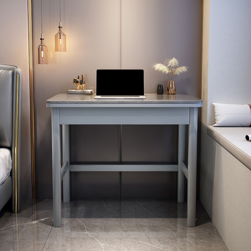 1 Drawer Writing Desk Rectangular Shaped Task Desk in Grey/Black for Home Clearhalo 'furn' 'furn_office_desk' 'Furniture' 'Office Desks' 'Office Furniture' 'office_desk' 1200x1200_22eed112-cc32-4dc6-b8a2-42ff75da4a77
