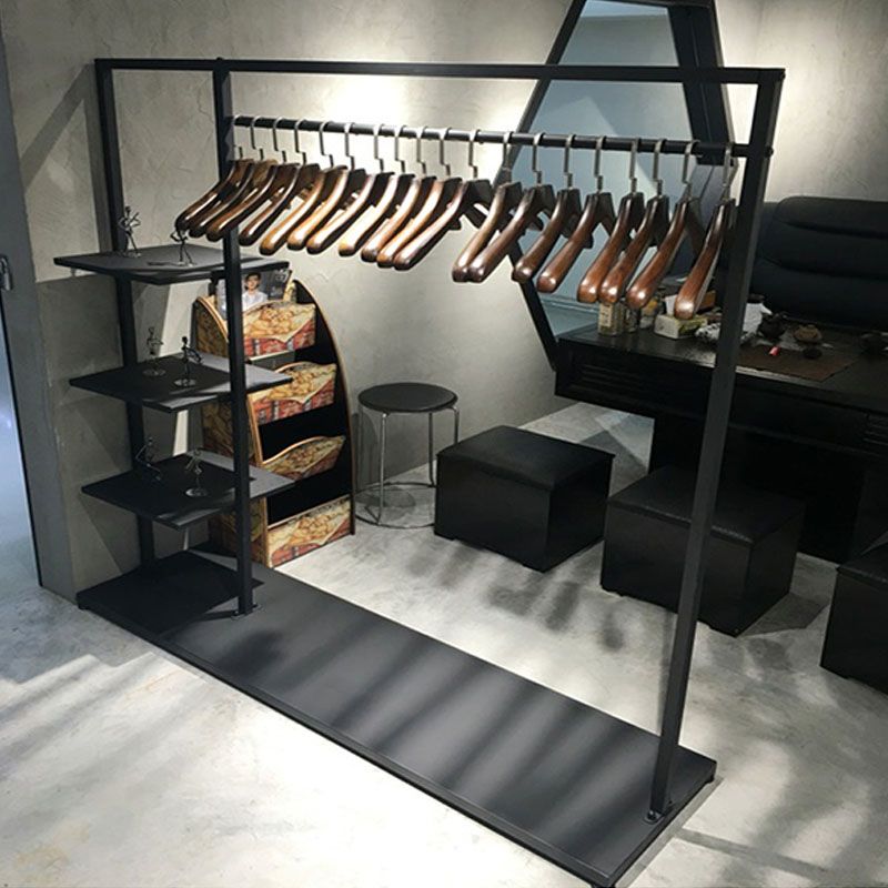 Contemporary Hall Stand with Clothes Rail Storage Shelves Coat Hanger Clearhalo 'Entry & Mudroom Furniture' 'furn' 'furn_hall_tree_coat_racks' 'Furniture' 'Hall Trees & Coat Racks' 'hall_tree_coat_racks' 1200x1200_22f14c74-6310-4764-a381-e6e74a3b3b7e