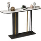 31.49" High Stone Console Table Iron Frame Scratch Resistan Accent Table Clearhalo 'Console Tables' 'console_tables' 'Entry & Mudroom Furniture' 'furn' 'furn_console_tables' 'Furniture' 1200x1200_22f15732-feaf-4e95-a113-d326cf3d271e