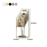 Bibliothèque étape de style contemporain metal fermé à l'arrière, 36,6 "H x 11,8" W