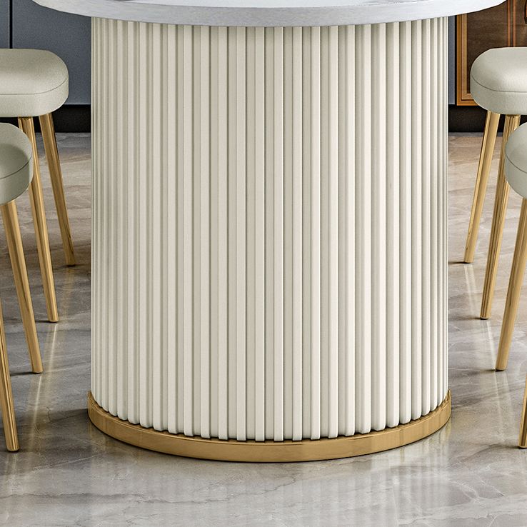 Stone White Top Dining Table Modern Dining Table with Double Pedestal Base Clearhalo 'Dining Tables & Seating' 'Dining Tables' 'dining_table' 'furn' 'furn_dining_table' 'Furniture' 'furniture_dining_table' 'Kitchen & Dining Furniture' 'kitchen' 'kitchen_dining_table' 1200x1200_22f205b4-8adc-450b-b1cc-d3276f205314