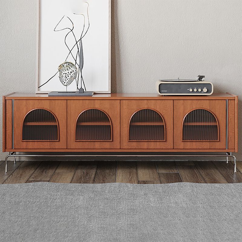 Vintage Cherry Media Console Enclosed Storage TV Stand for Living Room Clearhalo 'furn' 'furn_tv_stands_entertainment_centers' 'Furniture' 'Living Room Furniture' 'TV Stands & Entertainment Centers' 'TV Stands & Media Storage Furniture' 'tv_stands_entertainment_centers' 1200x1200_22f31ef3-270e-4307-a69d-b0137aa8ed5d