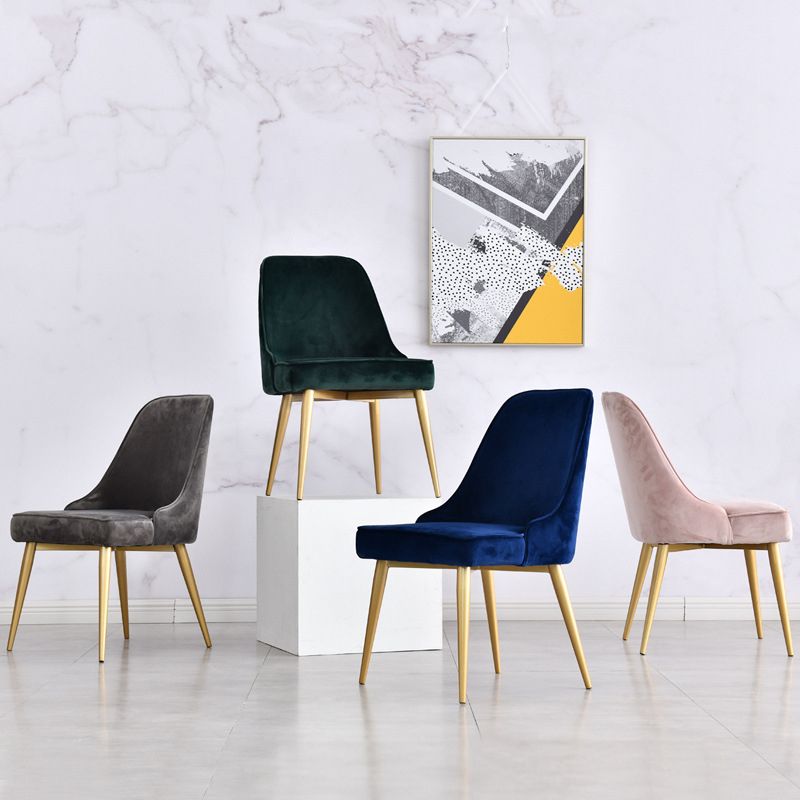 Scandinavian Style Metal Chairs Kitchen Dining Room Solid Back Side Chair Set Clearhalo ' kitchen&dining_furn' 'Dining Chairs' 'Dining Tables & Seating' 'dining_chair' 'furn' 'furn_dining_chair' 'Furniture' 'furniture_dining_chair' 'Kitchen & Dining Furniture' 'kitchen' 1200x1200_22f5e527-77e7-4ec2-90ee-3c86106477b0