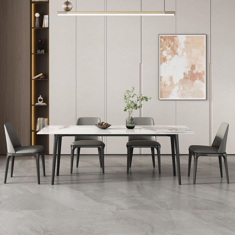 Modern Style Sintered Stone Dining Table Set 1/4/5/7 Pieces Dining Set for Kitchen Clearhalo 'Dining Room Sets' 'Dining Tables & Seating' 'dining_room_set' 'furn' 'furn_dining_room_set' 'Furniture' 'furniture_dining_room_set' 'Kitchen & Dining Furniture' 1200x1200_22f60d11-6b02-4674-a6d1-13ba989b47e9