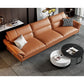 Contemporary Tan Leather Sectional Pillow Top Arm Sofa and Chaise for Living Room Clearhalo 'furn' 'furn_sectionals' 'Furniture' 'furniture_sectionals' 'kitchen' 'kitchen_sectionals' 'Living Room Furniture' 'Sectionals' 1200x1200_22f63977-1c12-417a-b029-1e42080130fe