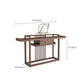 Mesa de consola de 30.71 pulgadas de altura Mesa de acento de madera maciza con estante