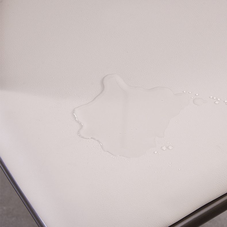 Faux Leather Dining Chair Glam Style Parsons Armless Side Chair