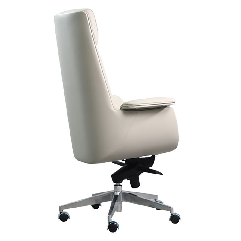 Modern Arms Included Chair High-Back Leather Desk Chair with Wheels Clearhalo 'furn' 'furn_office_chair' 'Furniture' 'Office Chairs' 'Office Furniture' 'office_chair' 1200x1200_22f7b53d-a43e-41fd-b0f9-a923852a70c2