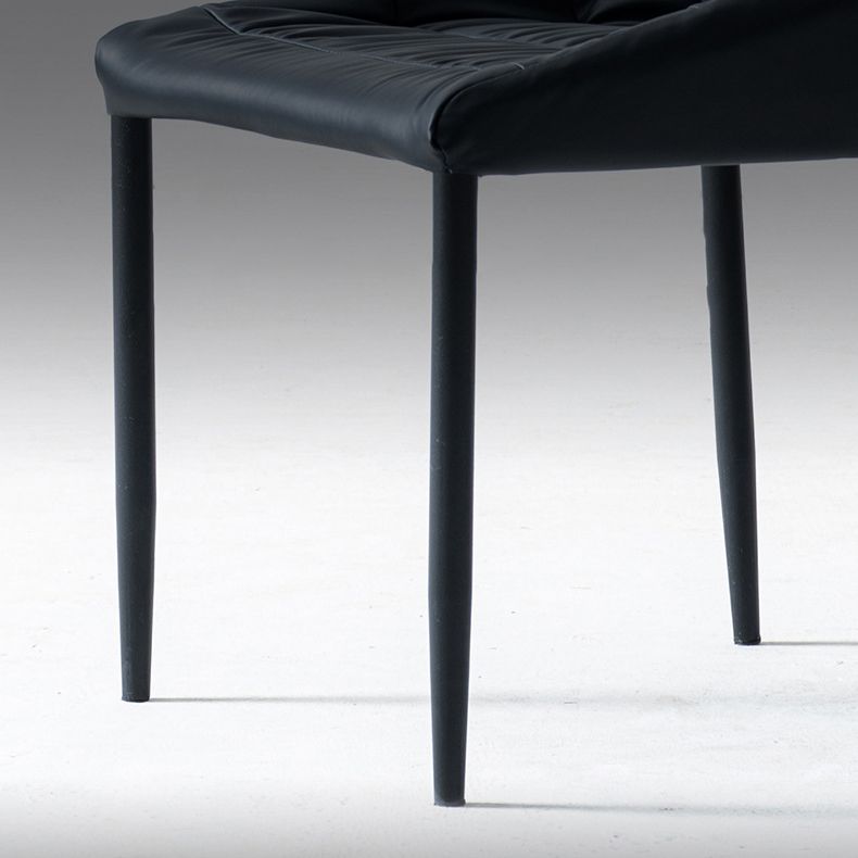 Contemporary Home Side Chair Solid Back Metal Upholstered Dining Room Chair (Set of 2) Clearhalo ' kitchen&dining_furn' 'Dining Chairs' 'Dining Tables & Seating' 'dining_chair' 'furn' 'furn_dining_chair' 'Furniture' 'furniture_dining_chair' 'Kitchen & Dining Furniture' 'kitchen' 1200x1200_22f7b859-4a32-4b8e-a476-f5a220f40a0e