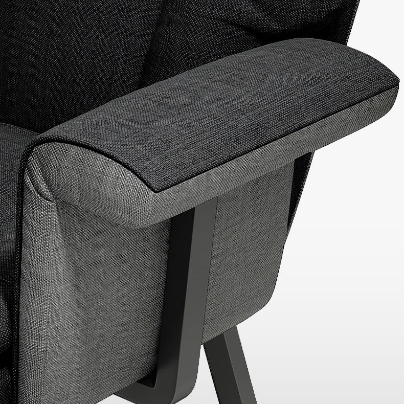 Sedia reclinabile contemporanea interno in miscela di lino/ pelo finta