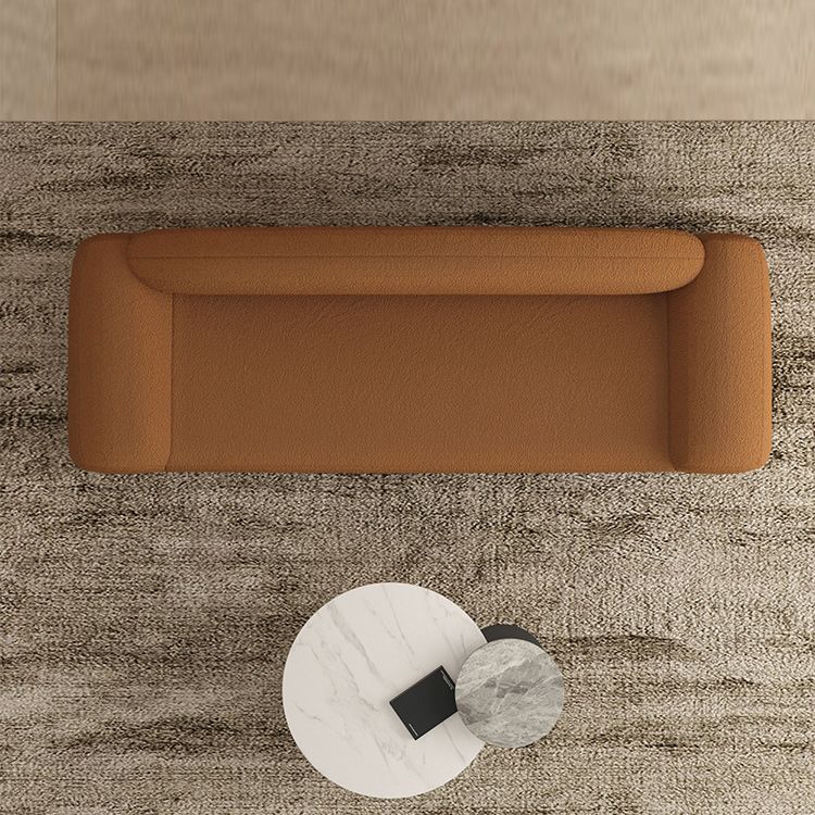 Eigentijdse strakke achterbank met ronde armbank gebogen settnee bank