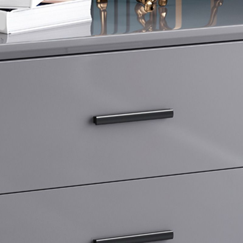 Table de nuit en bois massif contemporain 18,5 "de haut table de nuit avec 2 tiroirs