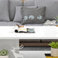 Rectangular 1 - Shelf Coffee Table with Casters Contemporary 15" H 1 Single Cocktail Table Clearhalo 'Coffee & Accent Tables' 'Coffee Tables' 'coffee_tables' 'furn' 'furn_coffee_tables' 'Furniture' 'Living Room Furniture' 1200x1200_22fd3aa1-1903-4c4c-aca5-16fb88841ee6