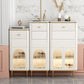 11,7 inch brede opbergkist Klassiek Glam-dressoir met 1/2/3 laden