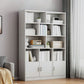 Modern Style Bookshelf Engineer Wood Closed Back Bookcase for Home Office