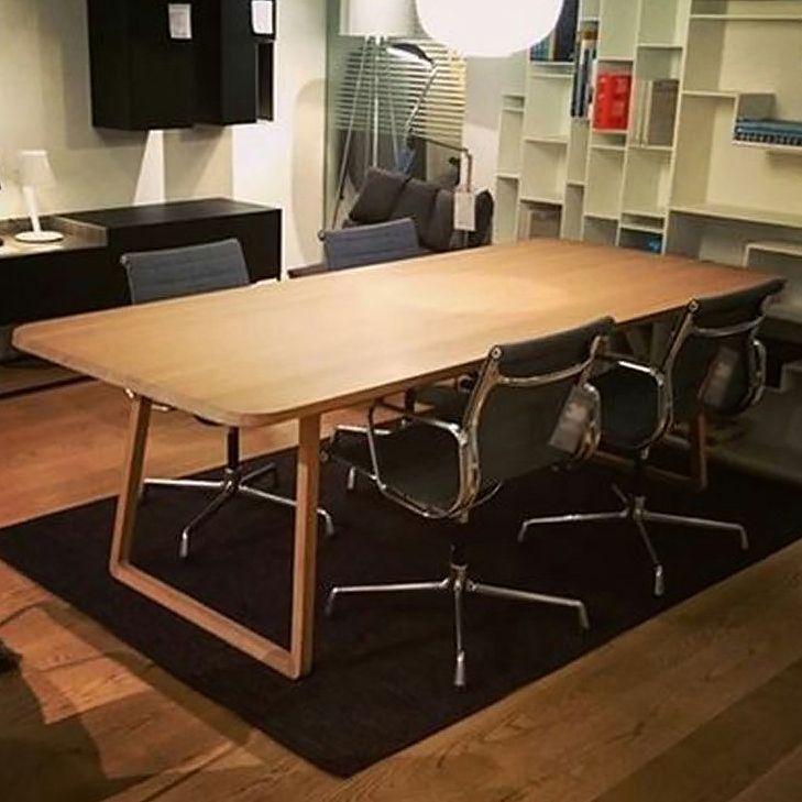Rectangle Wood Color Dining Table Solid Wood Table Minimalist with Double Pedestal Clearhalo ' dining_table' 'Dining Tables & Seating' 'Dining Tables' 'furn' 'furn_dining_table' 'Furniture' 'furniture_dining_table' 'Kitchen & Dining Furniture' 'kitchen&dining_furn' 'kitchen' 'kitchen_dining_table' 1200x1200_22ff4a06-9f70-45f8-8bad-b543d8941429