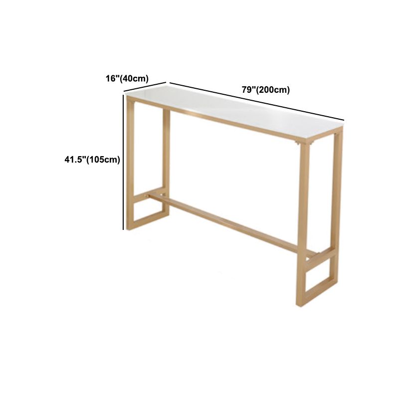 Glam Style Rectangle Bar Table 1/2/5/7 Pieces Faux Marble Counter Table Clearhalo 'Bar Furniture' 'furn' 'furn_home_bar_bar_sets' 'Furniture' 'Home Bars & Bar Sets' 'home_bar_bar_sets' 'Kitchen & Dining Furniture' 1200x1200_2301b15a-edea-4323-8d56-e1df95c2bb04