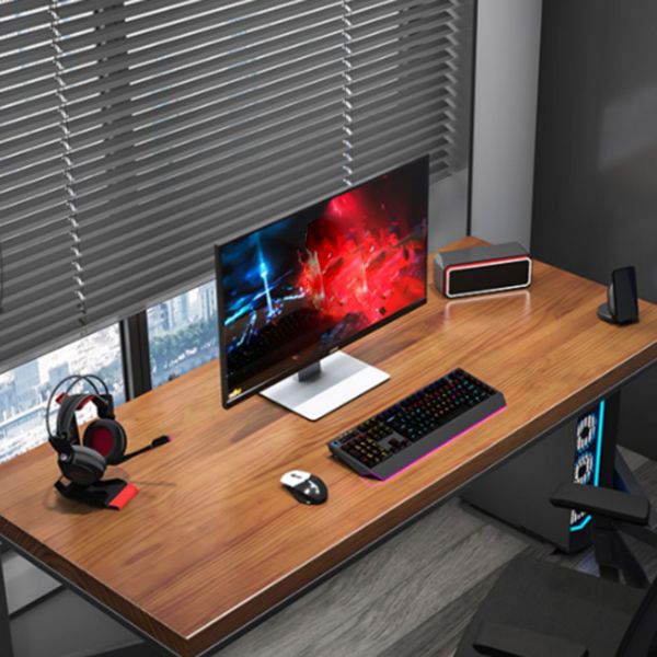 Bureau de bureau rectangulaire en bois massif de 29,53 pouces de haut bureau