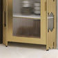 Glam Stone and Metal Sideboard Table 1 Cabinet Glass Door Buffet Stand Clearhalo 'buffet_sideboard' 'Buffets & Sideboards' 'Furniture' 'furniture_buffet_sideboard' 'Kitchen & Dining Furniture' 1200x1200_23082d62-db92-4073-bd3d-bc88cbeaf9ac