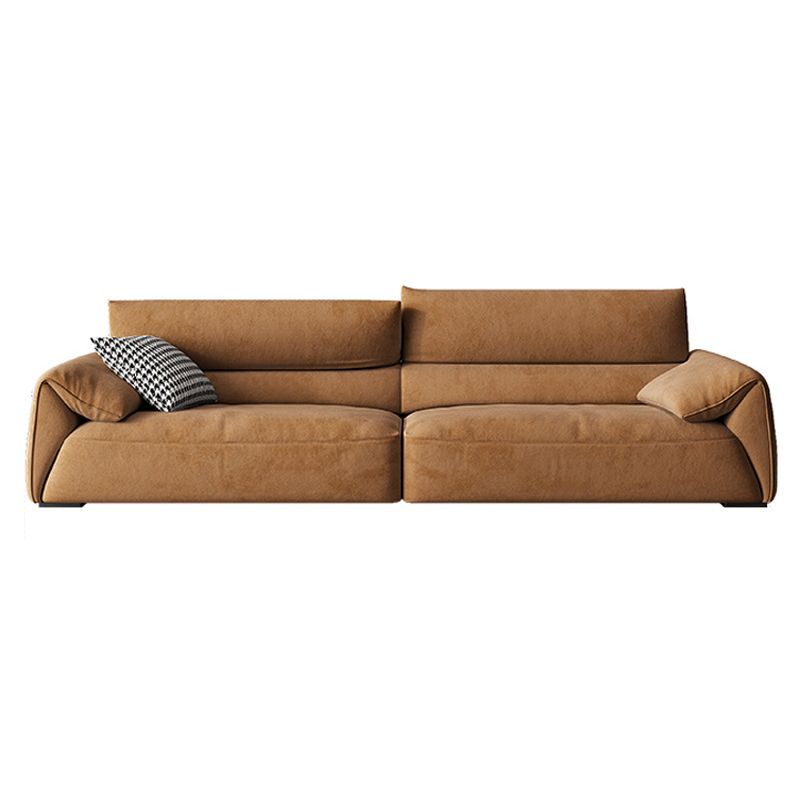 Adjustable Sewn Pillow Back Sofa Modern Pillow Top Arm Sofa in Brown Clearhalo 'furn' 'furn_sofas' 'Furniture' 'Living Room Furniture' 'Sofa' 'sofas' 1200x1200_2308535f-4696-44fe-93c1-3f1921bdf1c9