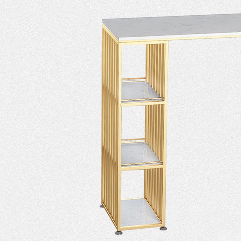 Binnen marmeren cocktailbar tafel eigentijdse opslag pubhoogte eettafel