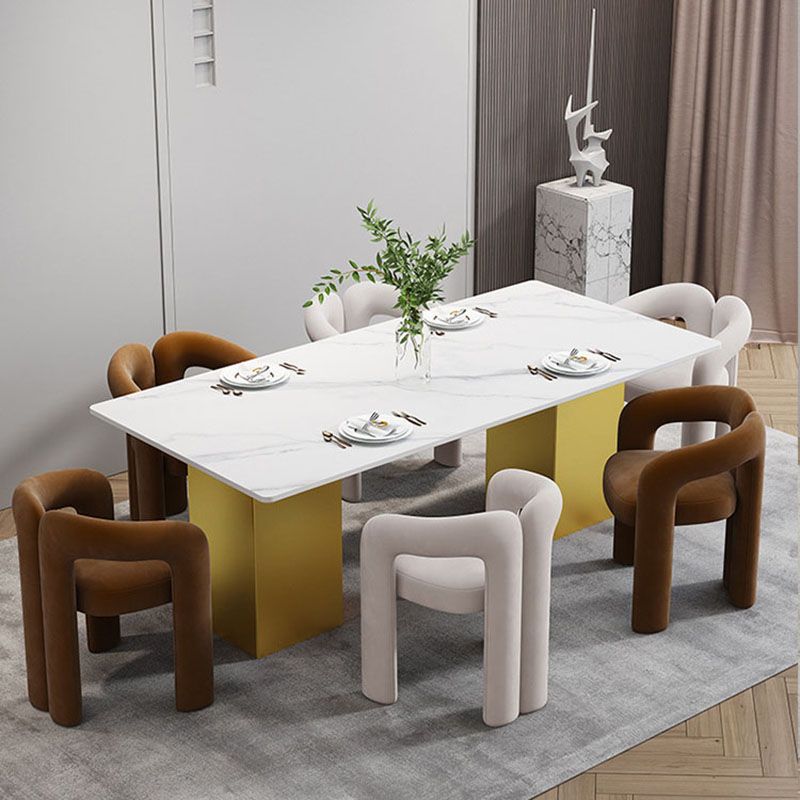 Matte Finish Dining Chair Designer Style Velvet Restaurant Arm Chair