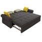 Cushion Back Futon Sofa bedkussen omvatte wijd uitlopende armen slaper bank