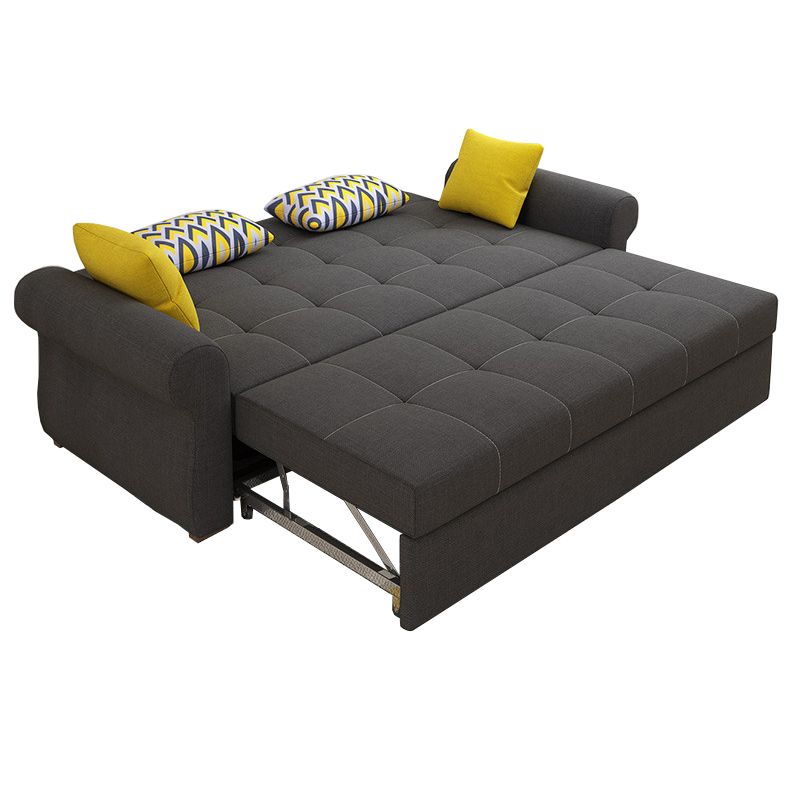 Cushion Back Futon Sofa bedkussen omvatte wijd uitlopende armen slaper bank