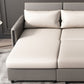 Square Arms Foldable Futon Pillow Included Sleeper Sofa with Storage