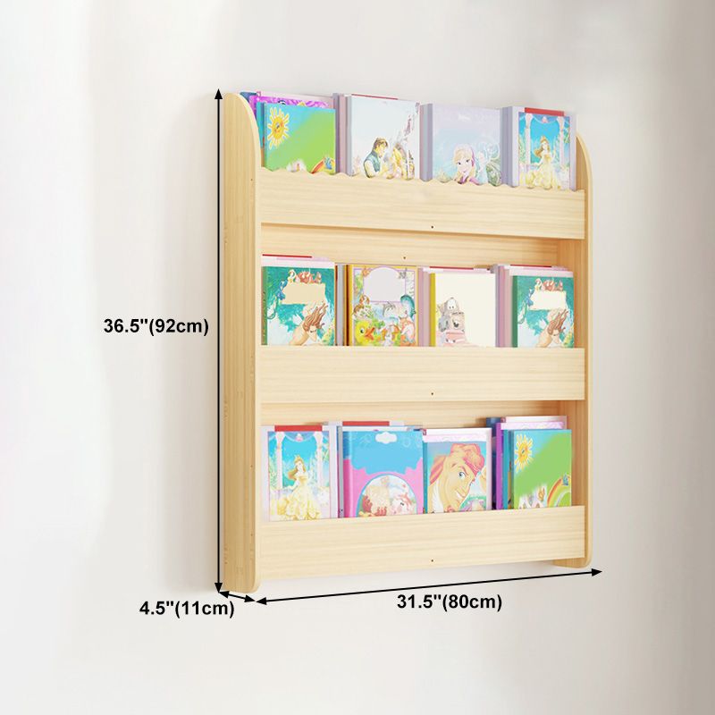 Contemporary Style Bookshelf Solid Wood Wall Mounted Bookcase for Home Office Clearhalo 'Bookcases' 'furn' 'furn_bookcases' 'Furniture' 'furniture_bookcases' 'kitchen' 'kitchen_bookcases' 'Living Room Furniture' 'Office Furniture' 1200x1200_230aa2f6-445d-47a4-99dc-7bead6680bac