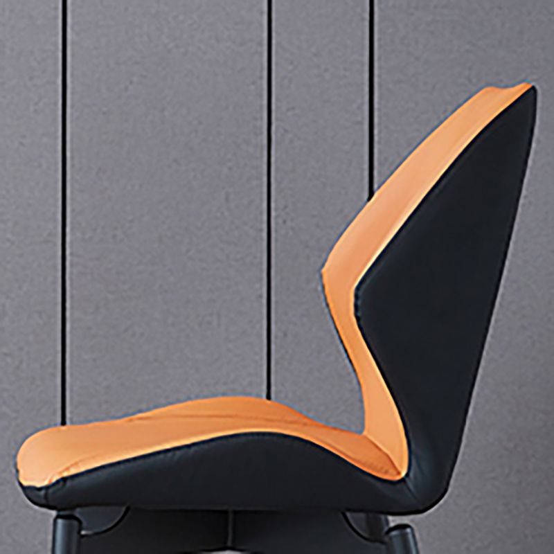 Sedie da pranzo in metallo in stile contemporaneo cucina laterale senza braccio