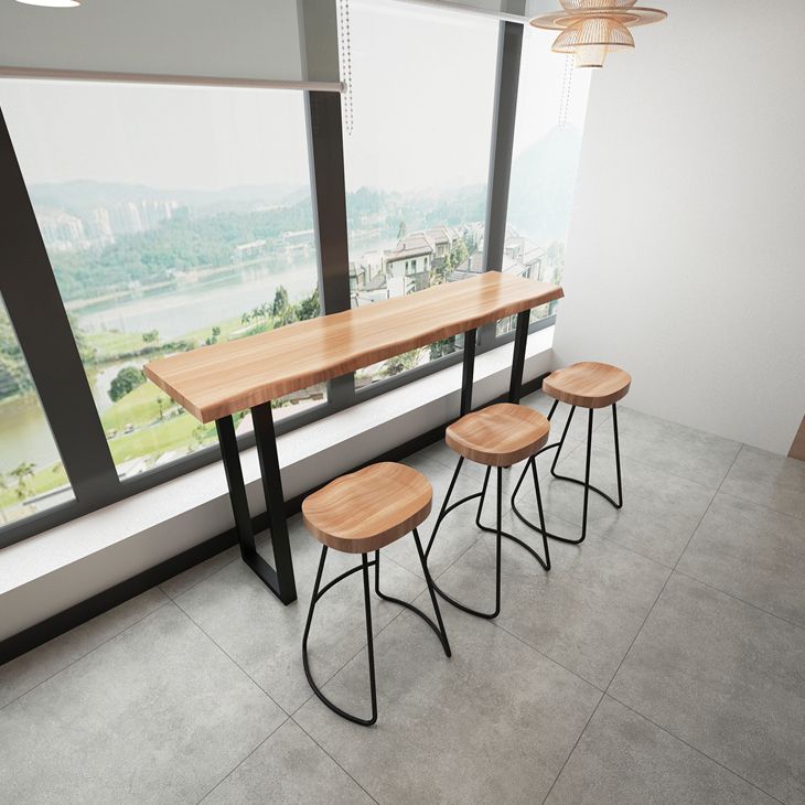 Tavolo da bar rettangolo di rettangolo in stile industriale tavolo da pranzo bar-alight bar