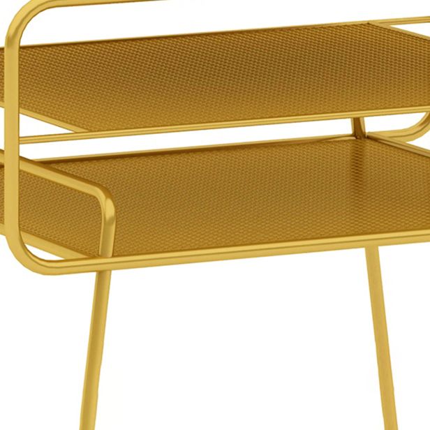 Iron Accent Table Nightstand Contemporary Bedside Cabinet with 2 Shelves ,21" Tall Clearhalo 'Bedroom Furniture' 'furn' 'furn_night_stand' 'Furniture' 'night_stand' 'Nightstands' 1200x1200_230d2b13-d1ec-45d8-a711-eb1bc9b63ff6