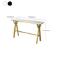 Industrial Rectangle Bar Table Metal Base Bar Height Table for Living Room